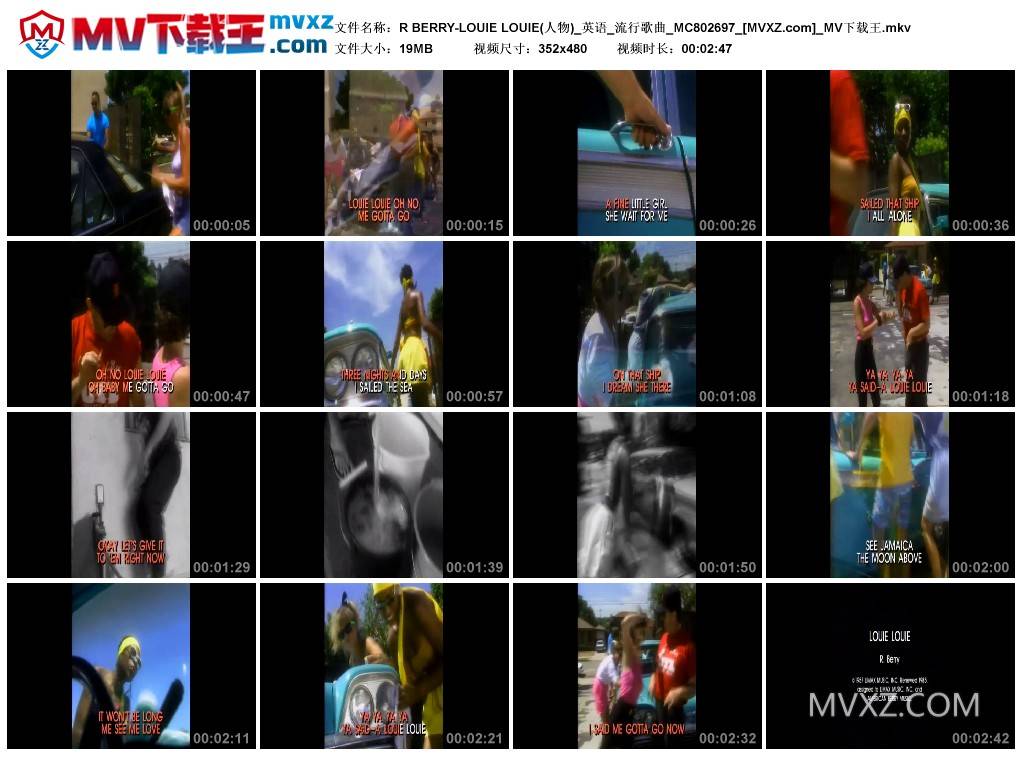 R BERRY-LOUIE LOUIE(人物)_英语_流行歌曲_MC802697